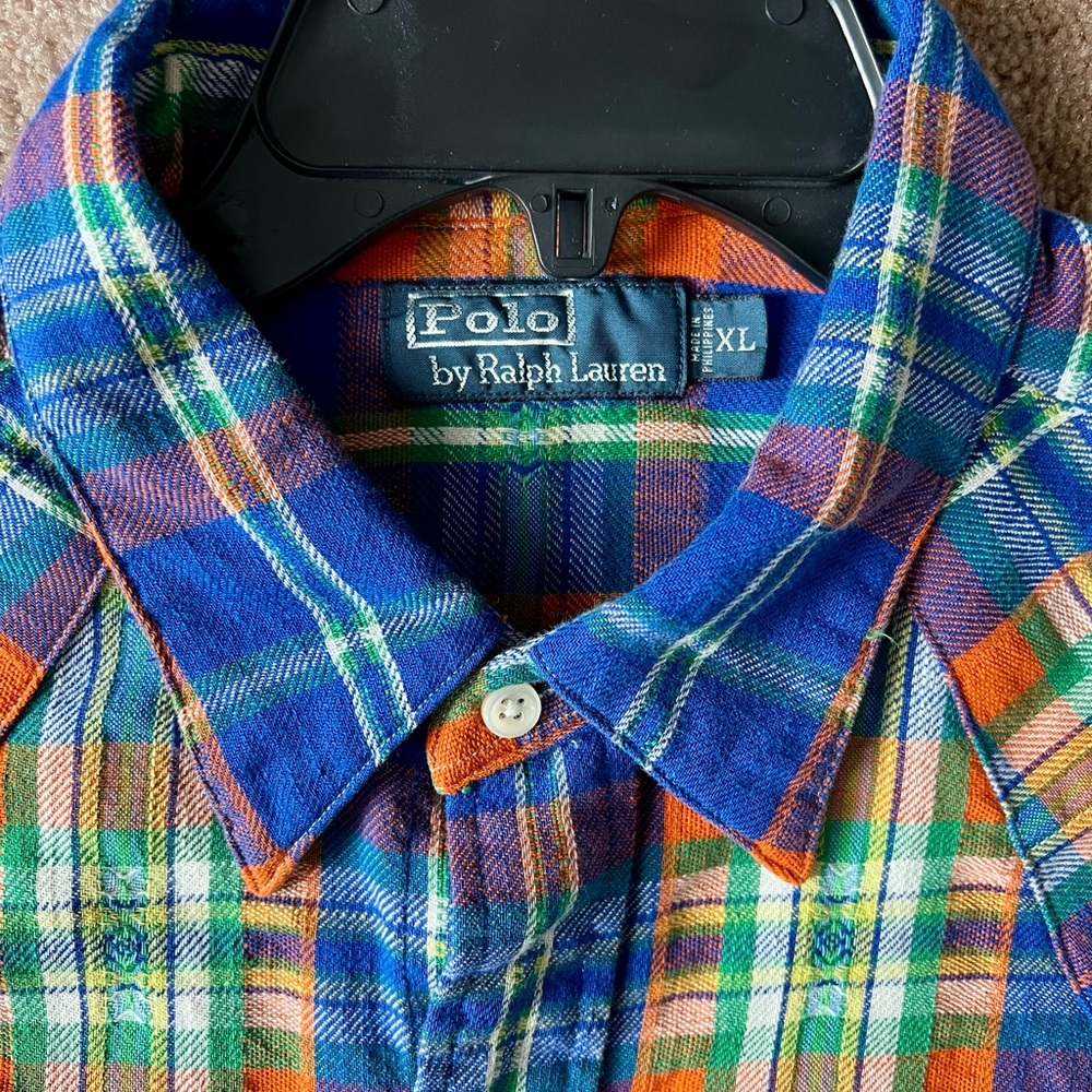 Polo by Ralph Lauren Men's Pear Snap Button Down Shirt